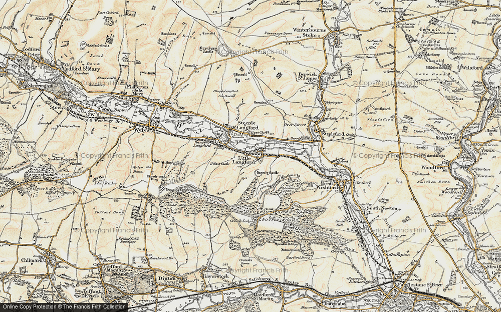 Old Map of Little Langford, 1897-1899 in 1897-1899