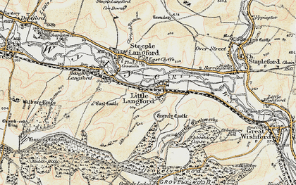 Old map of Little Langford in 1897-1899