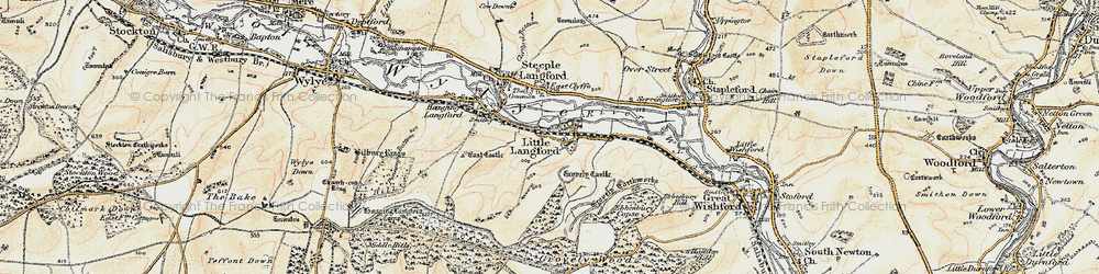 Old map of Little Langford in 1897-1899