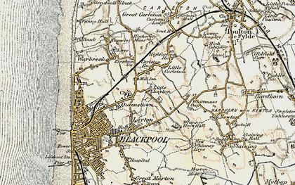 Old map of Little Layton in 1903-1904