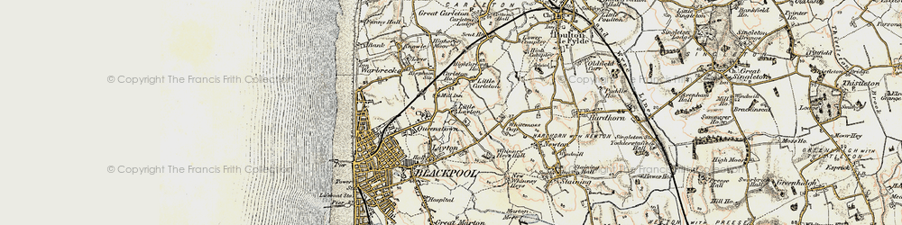 Old map of Little Layton in 1903-1904