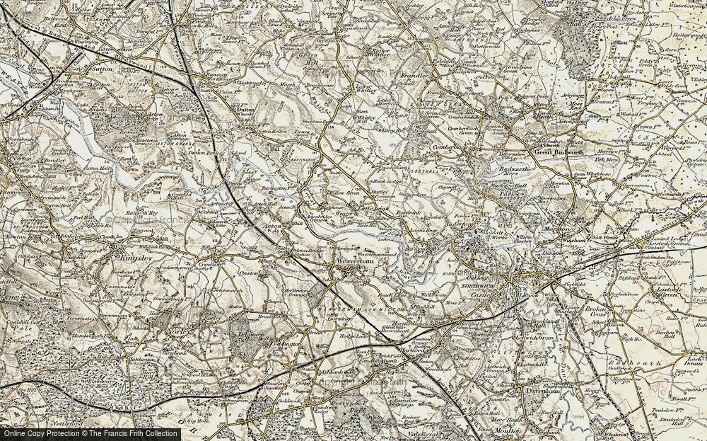 Old Map of Little Leigh, 1902-1903 in 1902-1903