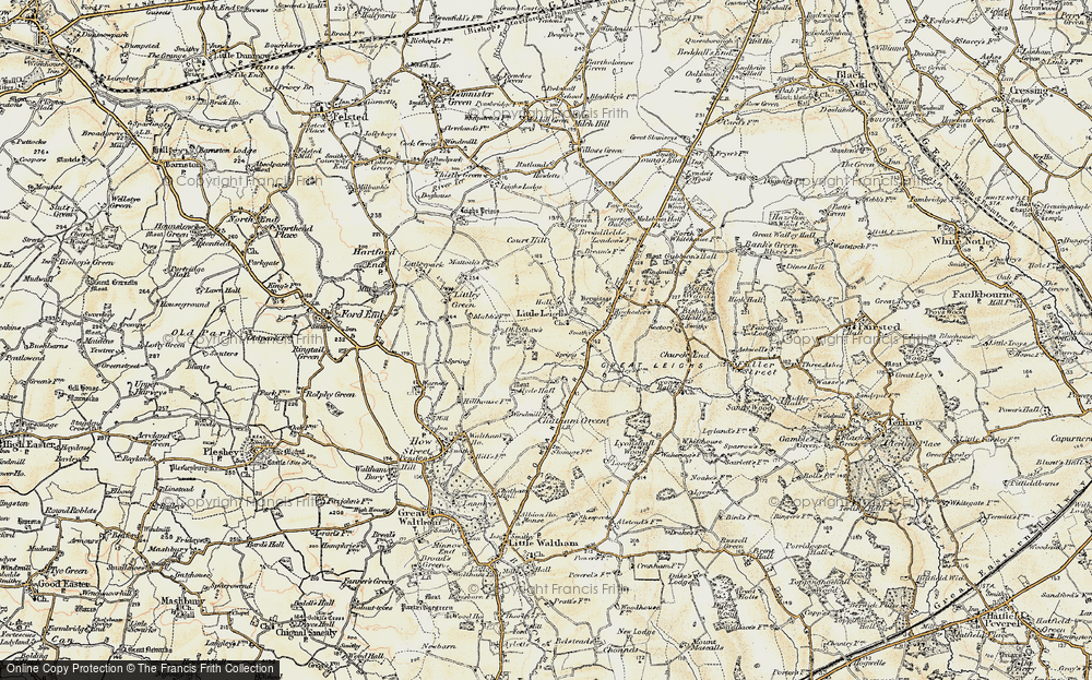 Old Map of Little Leighs, 1898-1899 in 1898-1899