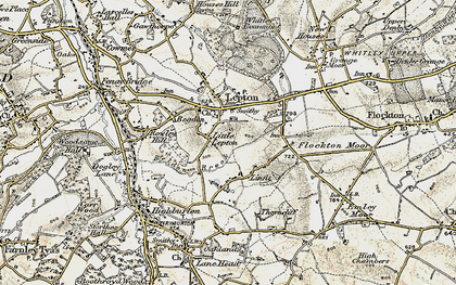 Old map of Little Lepton in 1903