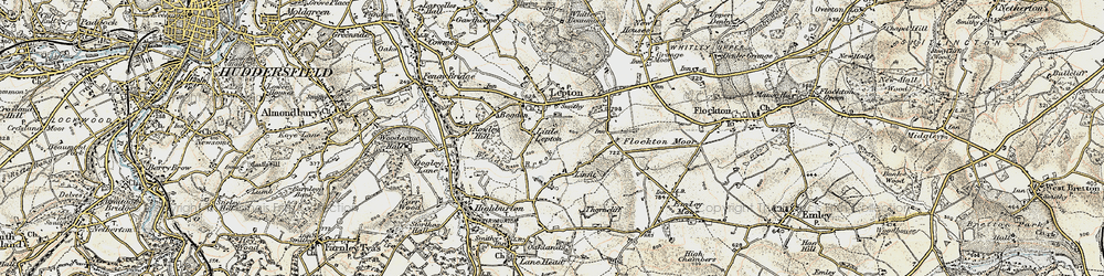 Old map of Little Lepton in 1903