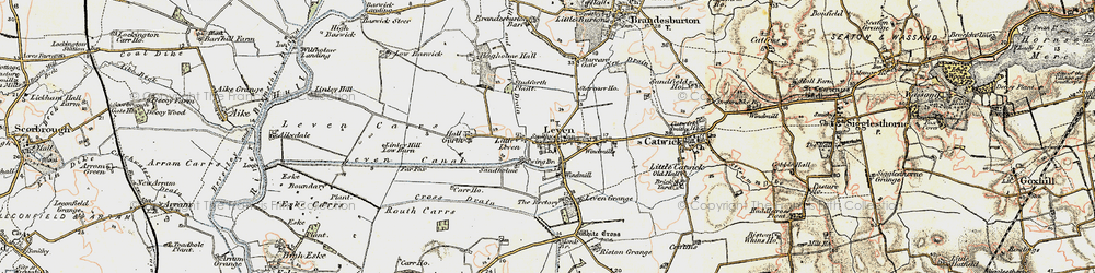 Old map of Little Leven in 1903-1908