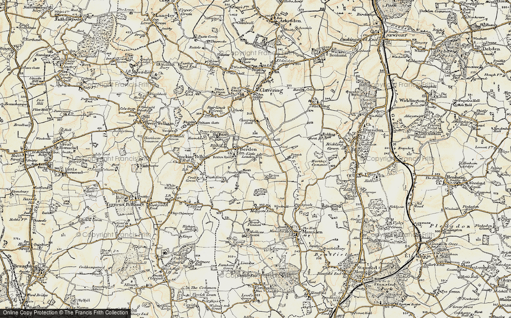 Old Map of Historic Map covering River Stort in 1898-1899