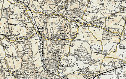 Old map of Blaisdon Hall in 1899-1900