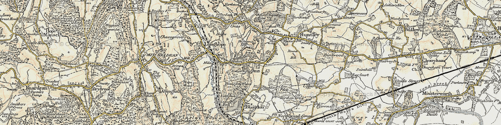 Old map of Blaisdon Wood in 1899-1900
