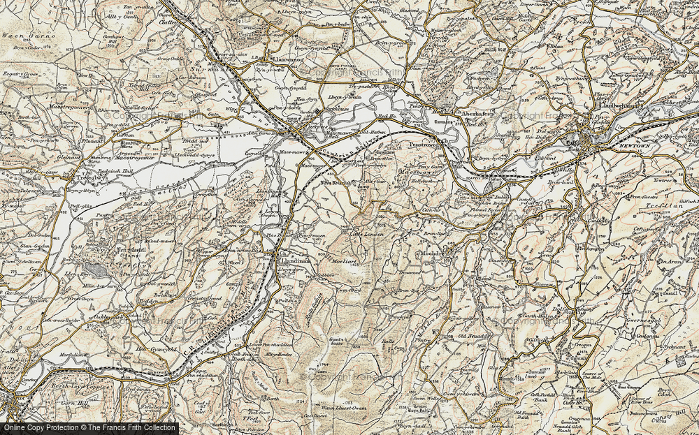 Old Map of Historic Map covering Bryn-helyg in 1902-1903