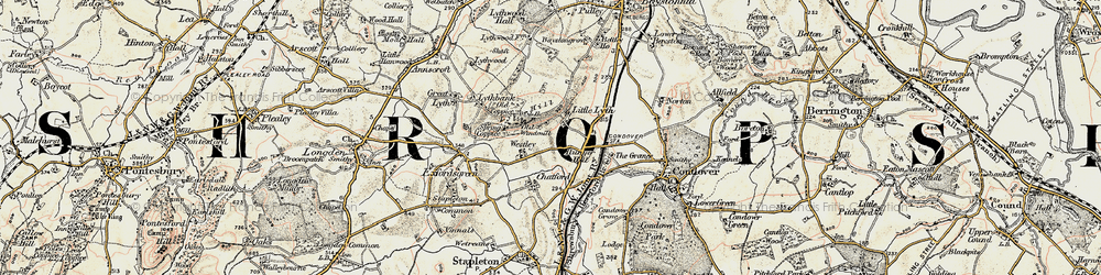 Old map of Little Lyth in 1902