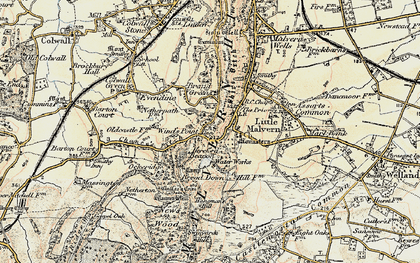 Old map of Little Malvern in 1899-1901