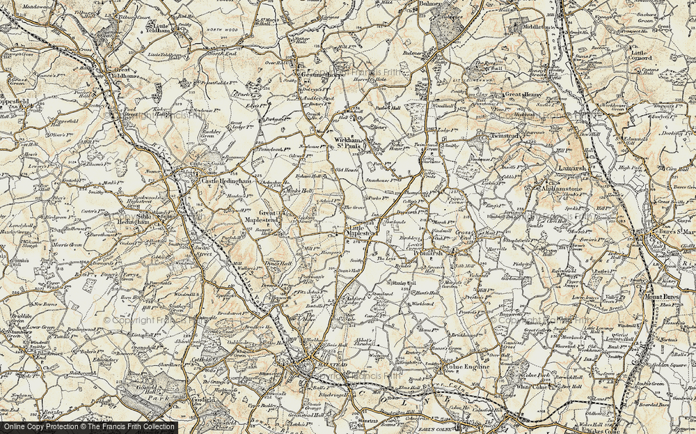 Old Map of Little Maplestead, 1898-1901 in 1898-1901