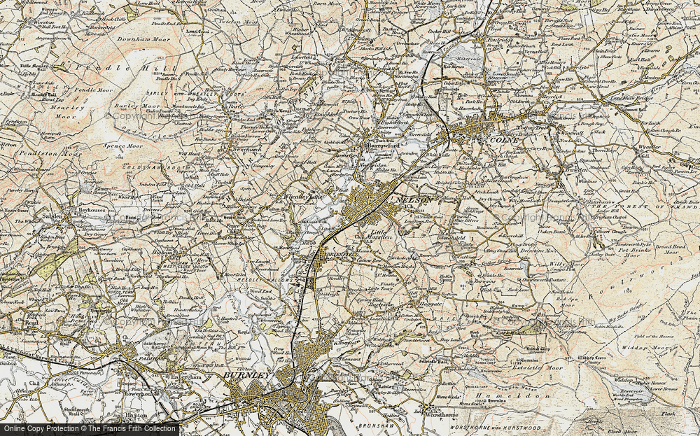 Old Map of Little Marsden, 1903-1904 in 1903-1904