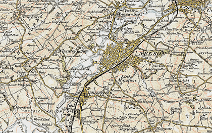 Old map of Little Marsden in 1903-1904