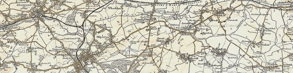 Old map of Little Marsh in 1898-1899