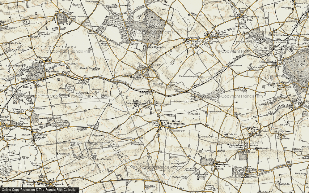 Old Map of Little Massingham, 1901-1902 in 1901-1902