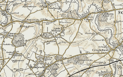Old map of Beckhithe in 1901-1902