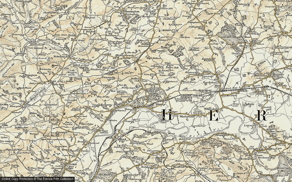 Old Map of Historic Map covering Brilley Green in 1900-1902