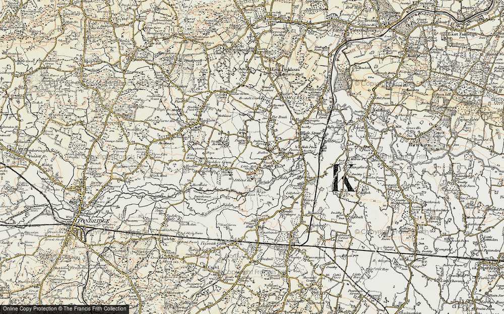 Old Map of Little Mill, 1897-1898 in 1897-1898