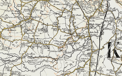 Old map of Little Mill in 1897-1898