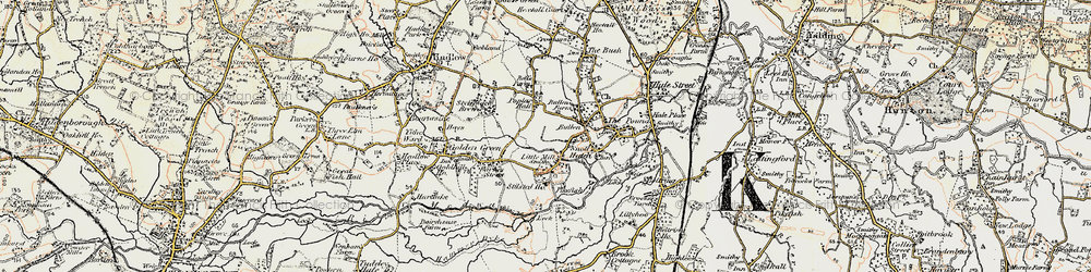 Old map of Little Mill in 1897-1898