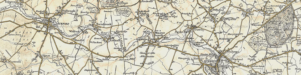 Old map of Little Minster in 1898-1899