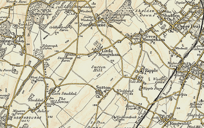 Old map of Little Mongeham in 1898-1899
