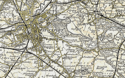 Old map of Little Moor in 1903