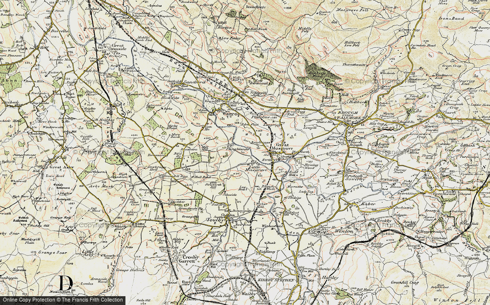 Old Map of Little Musgrave, 1903-1904 in 1903-1904