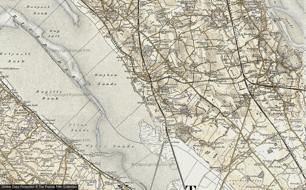 Old Map of Little Neston, 1902-1903 in 1902-1903