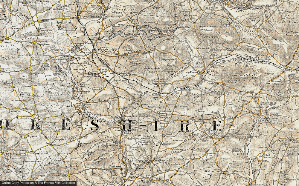 Old Map of Little Newcastle, 1901-1912 in 1901-1912