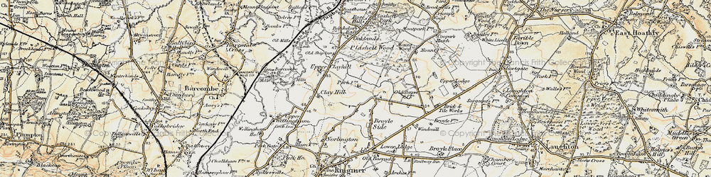 Old map of Little Norlington in 1898