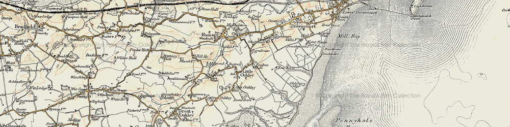 Old map of Little Oakley in 1898-1899