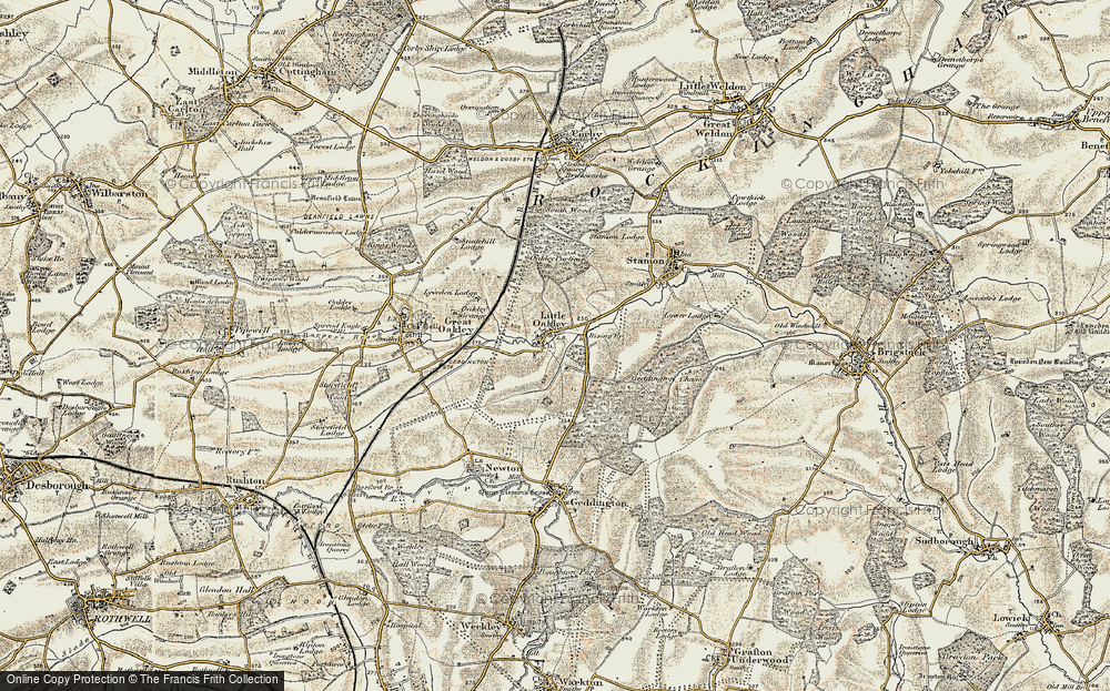 Old Map of Little Oakley, 1901-1902 in 1901-1902