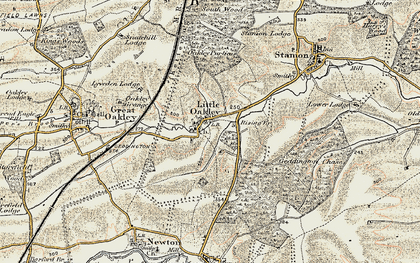 Old map of Little Oakley in 1901-1902