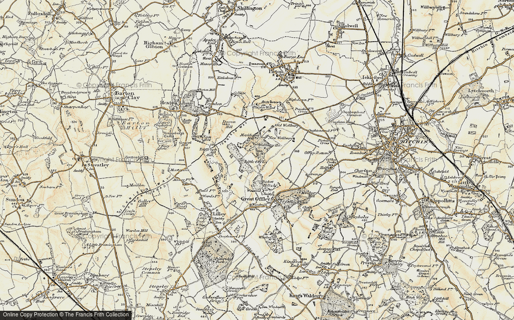 Old Map of Little Offley, 1898-1899 in 1898-1899