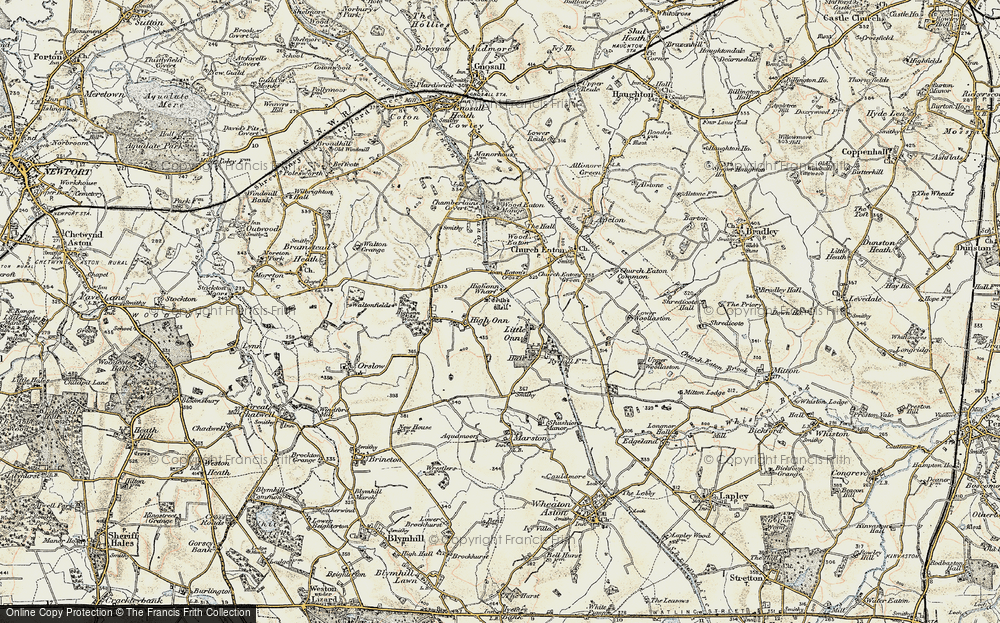 Old Map of Little Onn, 1902 in 1902
