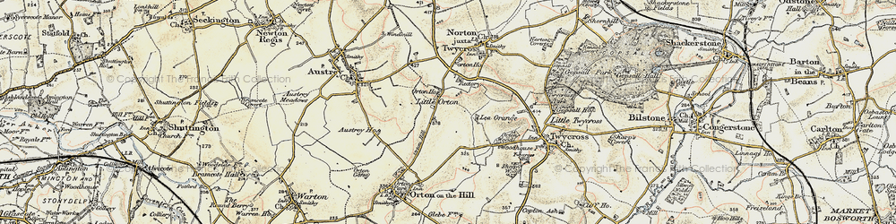 Old map of Little Orton in 1901-1903