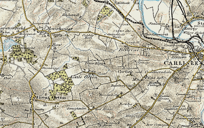 Old map of Little Orton in 1901-1904