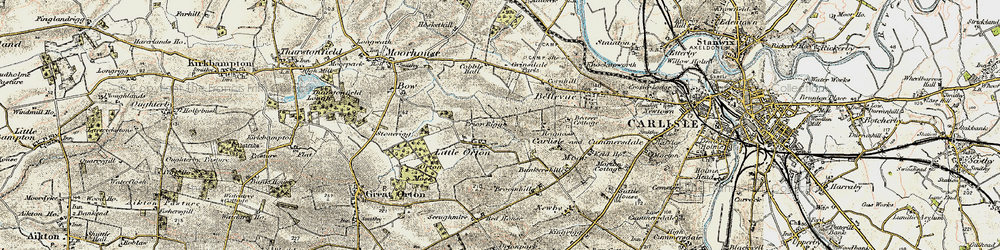 Old map of Little Orton in 1901-1904