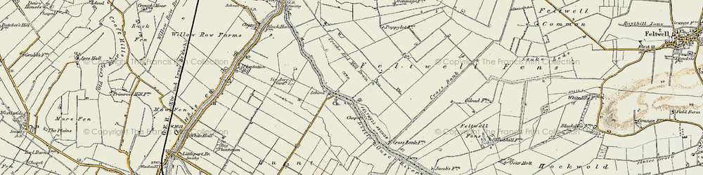 Old map of Little Ouse in 1901