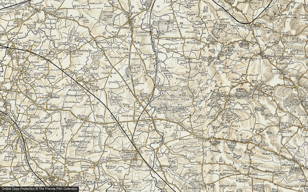 Old Map of Little Packington, 1901-1902 in 1901-1902