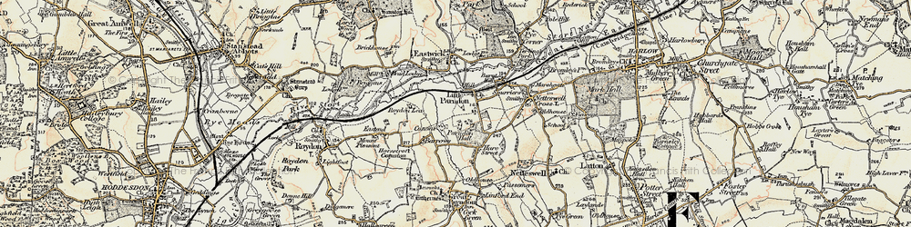 Old map of Little Parndon in 1898