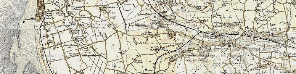 Old map of Little Plumpton in 1903