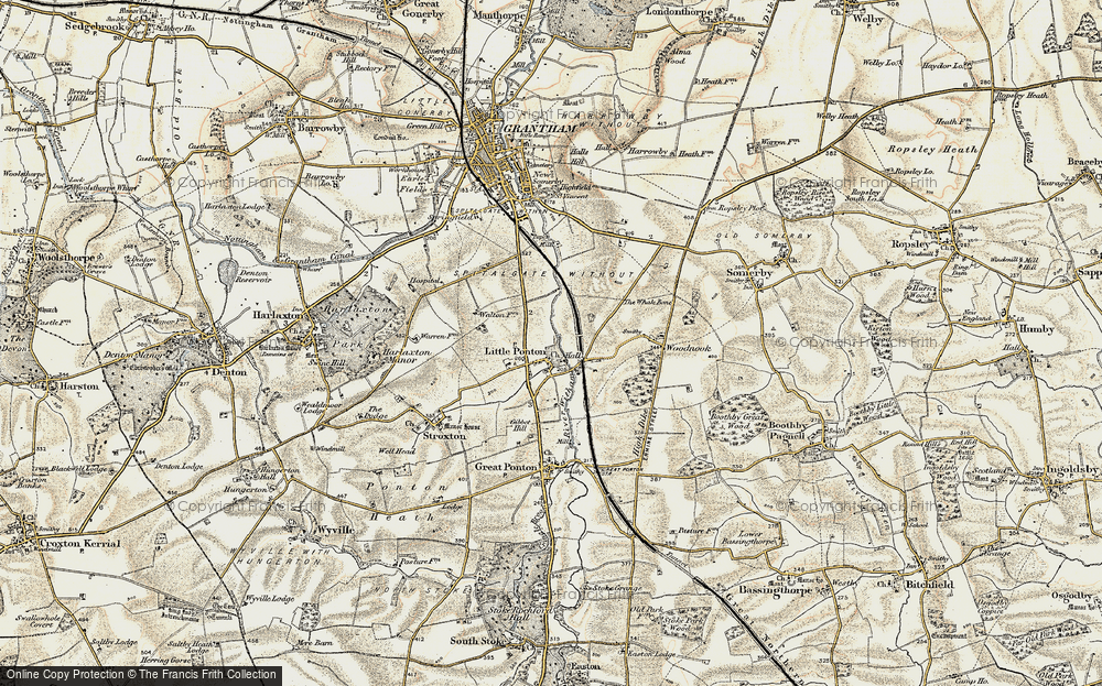 Old Map of Little Ponton, 1902-1903 in 1902-1903