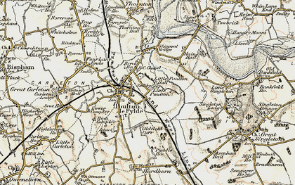 Old map of Little Poulton in 1903-1904