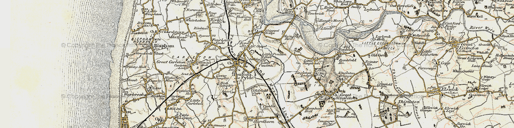 Old map of Little Poulton in 1903-1904