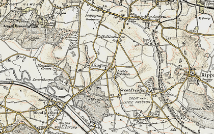 Old map of Little Preston in 1903