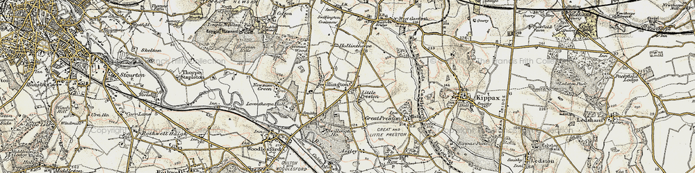Old map of Little Preston in 1903